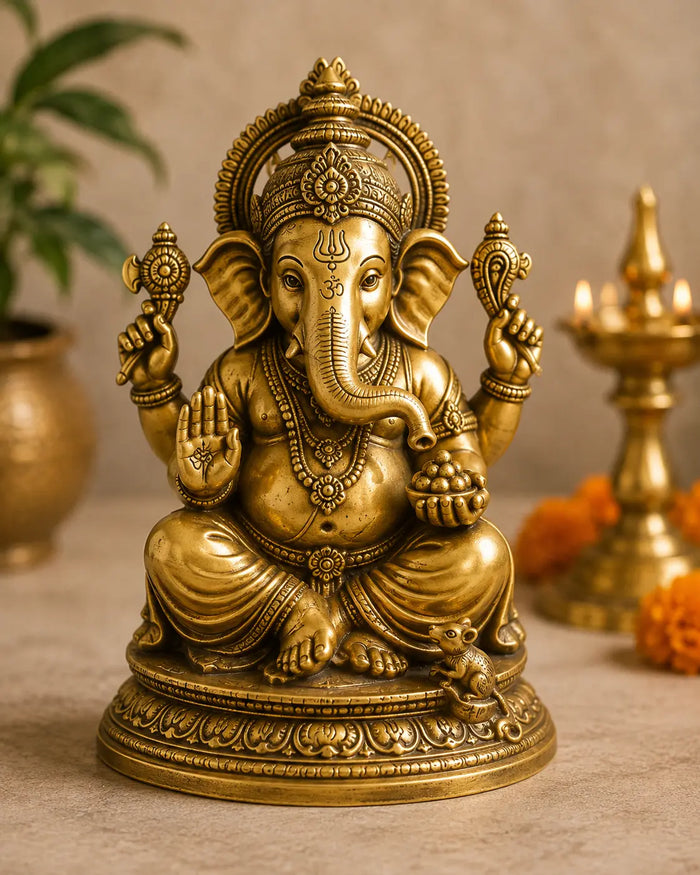 Brass Ganesha Idol